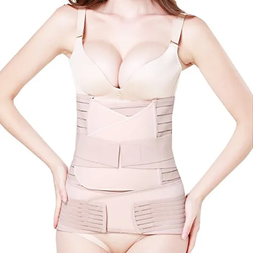 3 in 1 Postpartum Support - Recovery Belly/waist/pelvis Belt Shapewear (Nude)