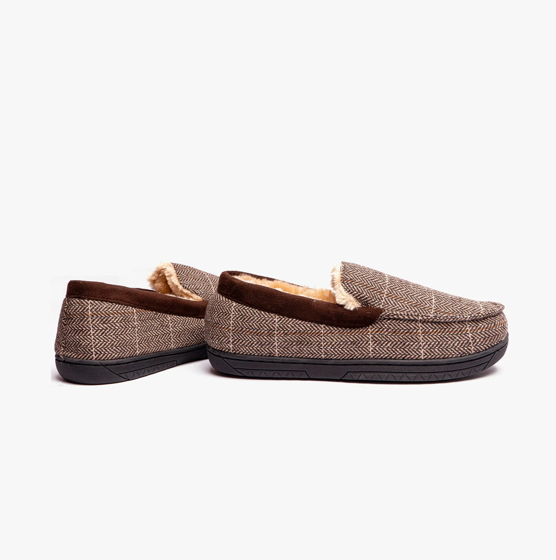 AARON Mens Slippers Brown