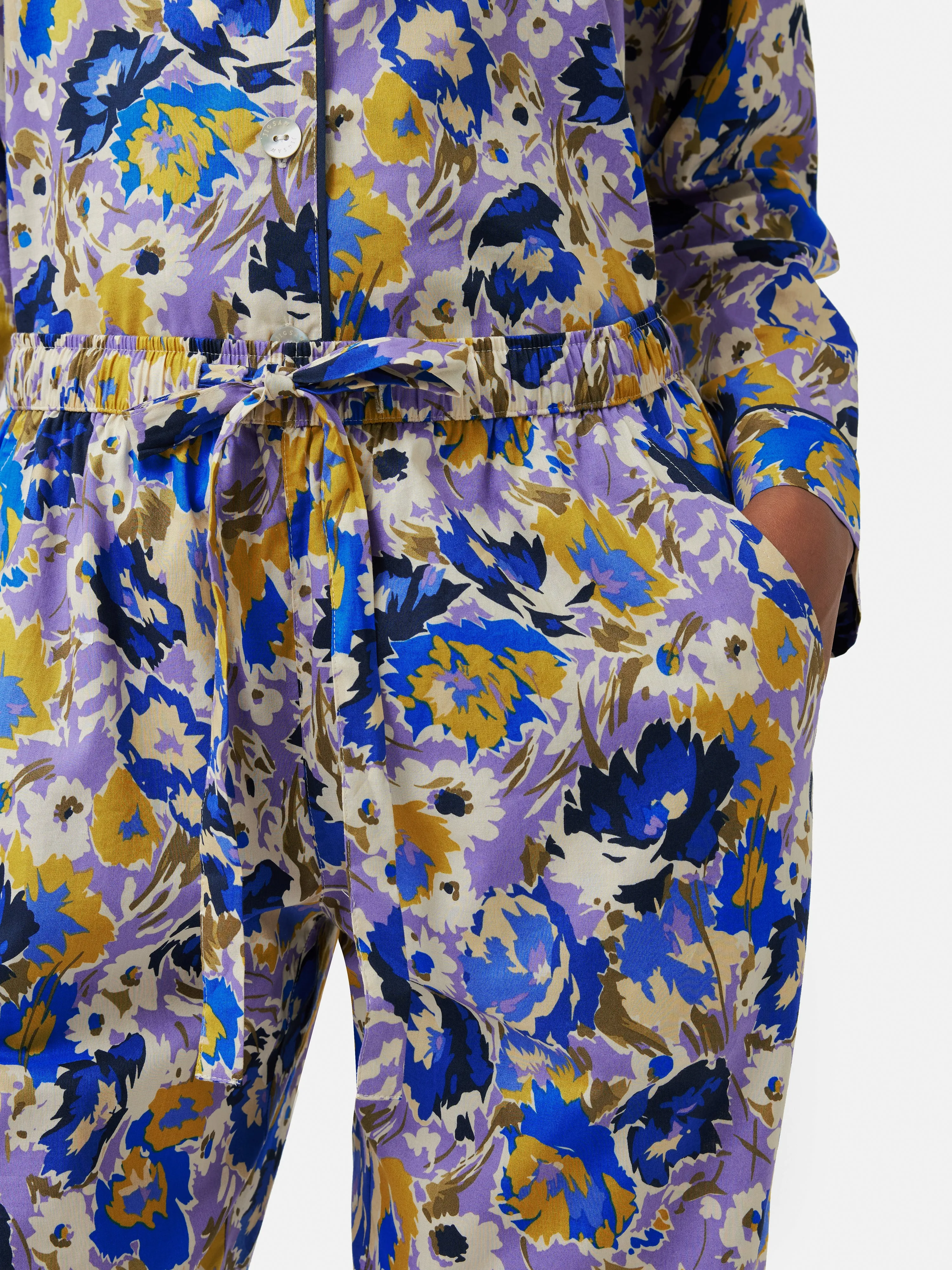 Abstract Meadow Pyjama | Ivory