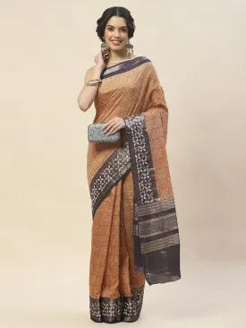 Abstract Print Cotton Saree