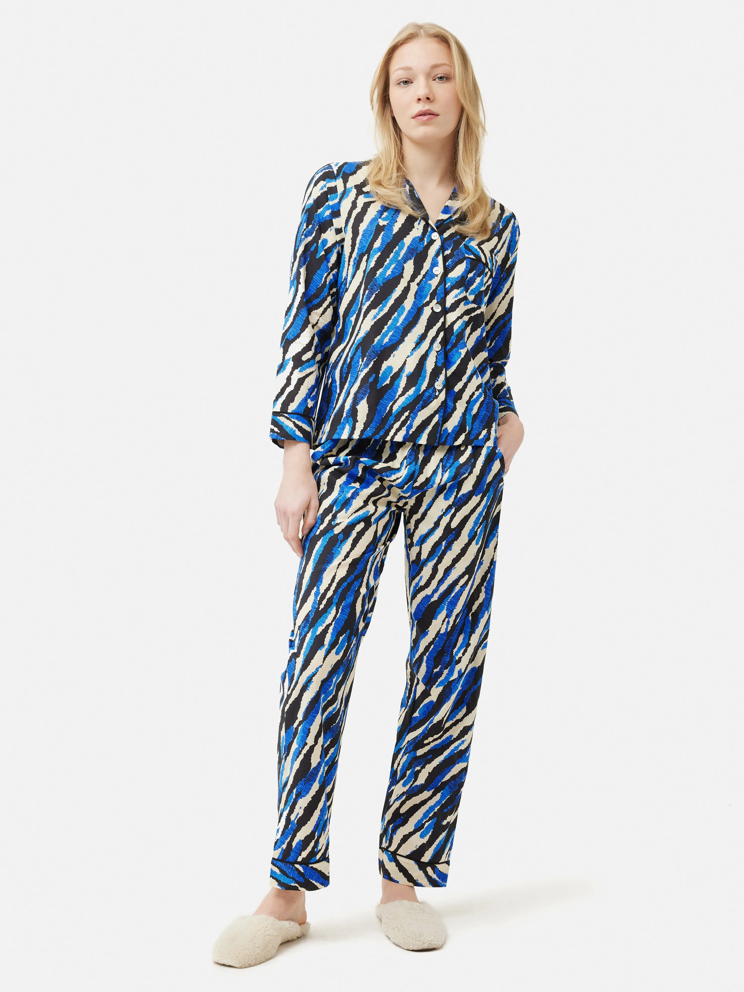 Abstract Zebra Pyjama | Blue