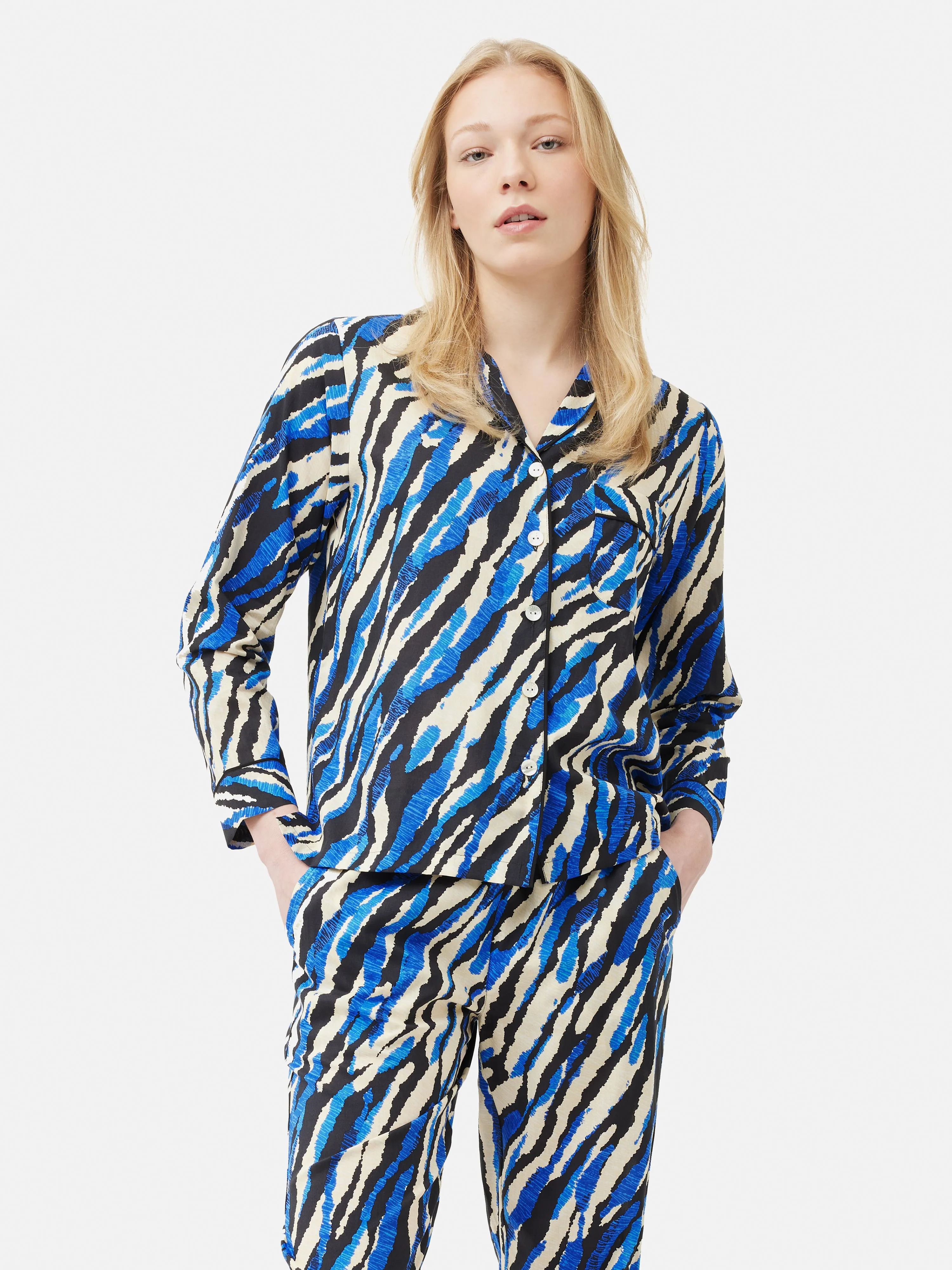 Abstract Zebra Pyjama | Blue