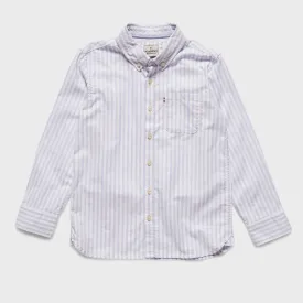 Academy Brand Rookie Vintage Oxford Shirt - Pearl Blue Stripe