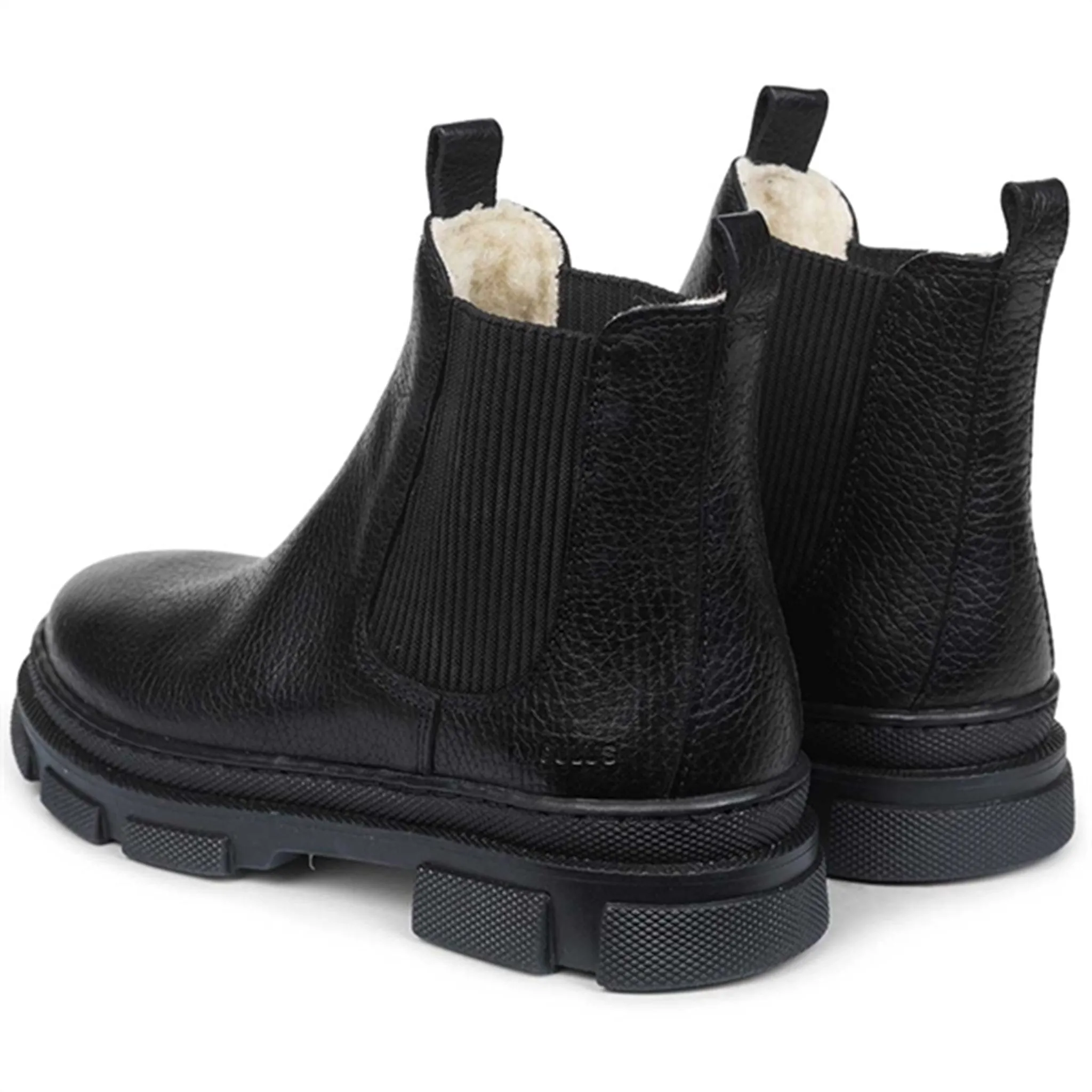 Angulus Boots w. Elastic And Wool Black 7202-401-0334-2504