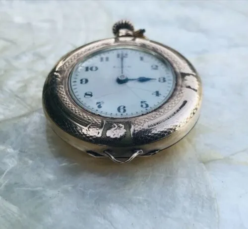 Antique 14k Gold Filled ELGIN Pocket Watch Running