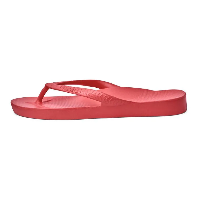 Archies Arch Support Flip Flops in Coral