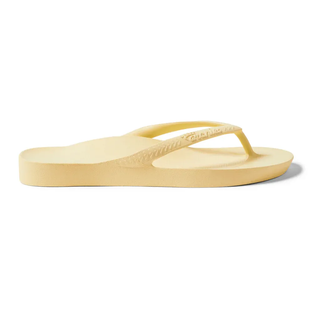 Archies Arch Support Flip Flops in Lemon