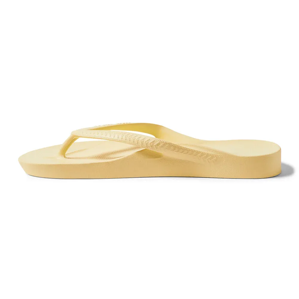 Archies Arch Support Flip Flops in Lemon