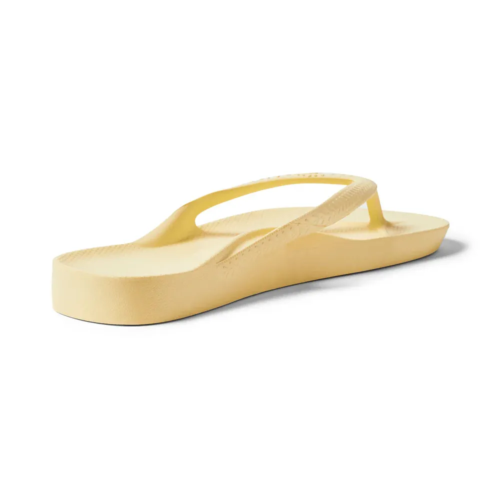 Archies Arch Support Flip Flops in Lemon