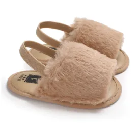 Baby Fuzzy Slippers - Brown