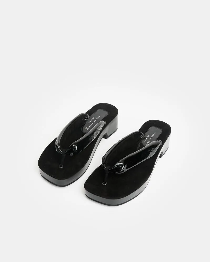 Black Thong Sandal