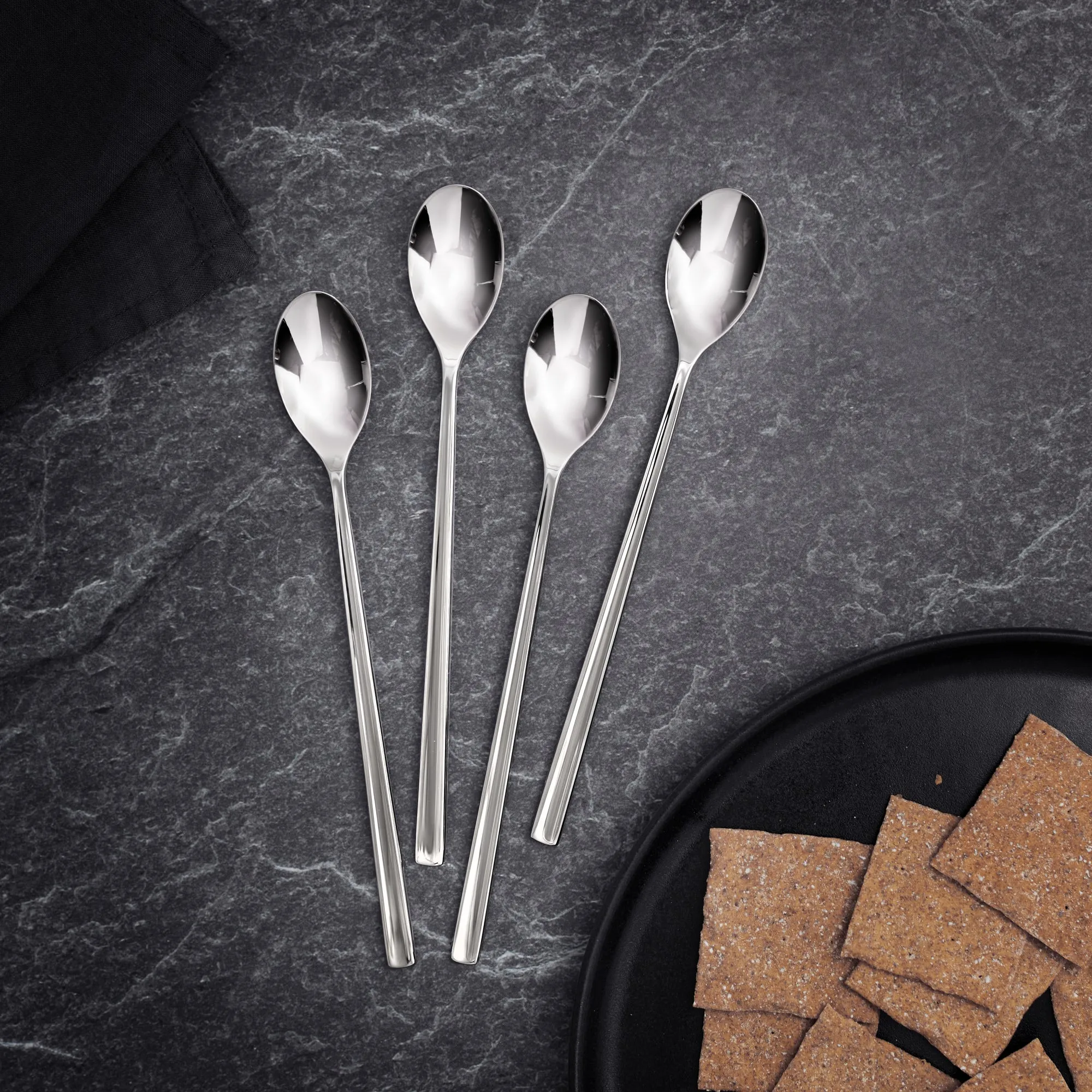 Blockley Bright Long Handled Spoon, Set of 4