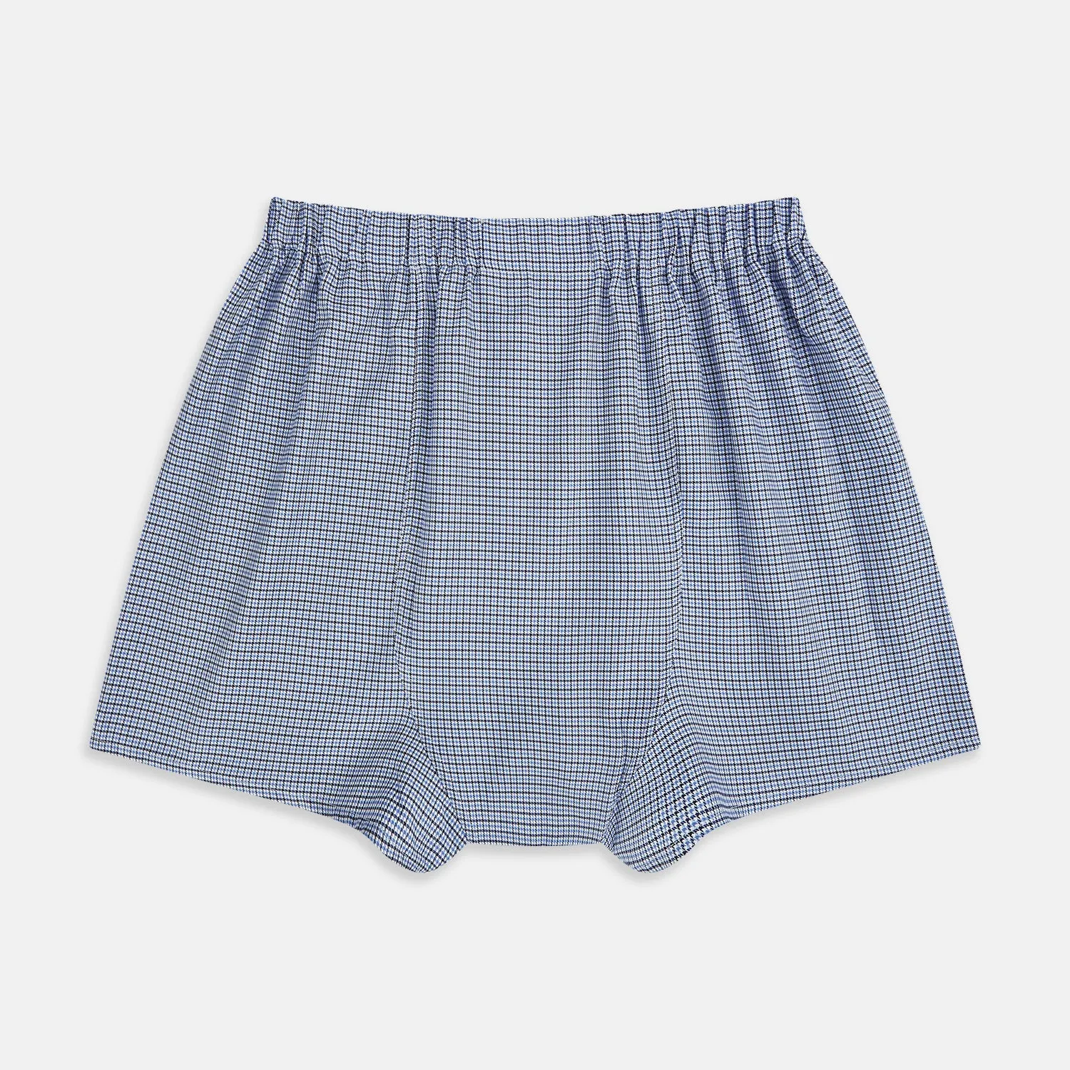 Blue Houndstooth Godfrey Boxer Shorts