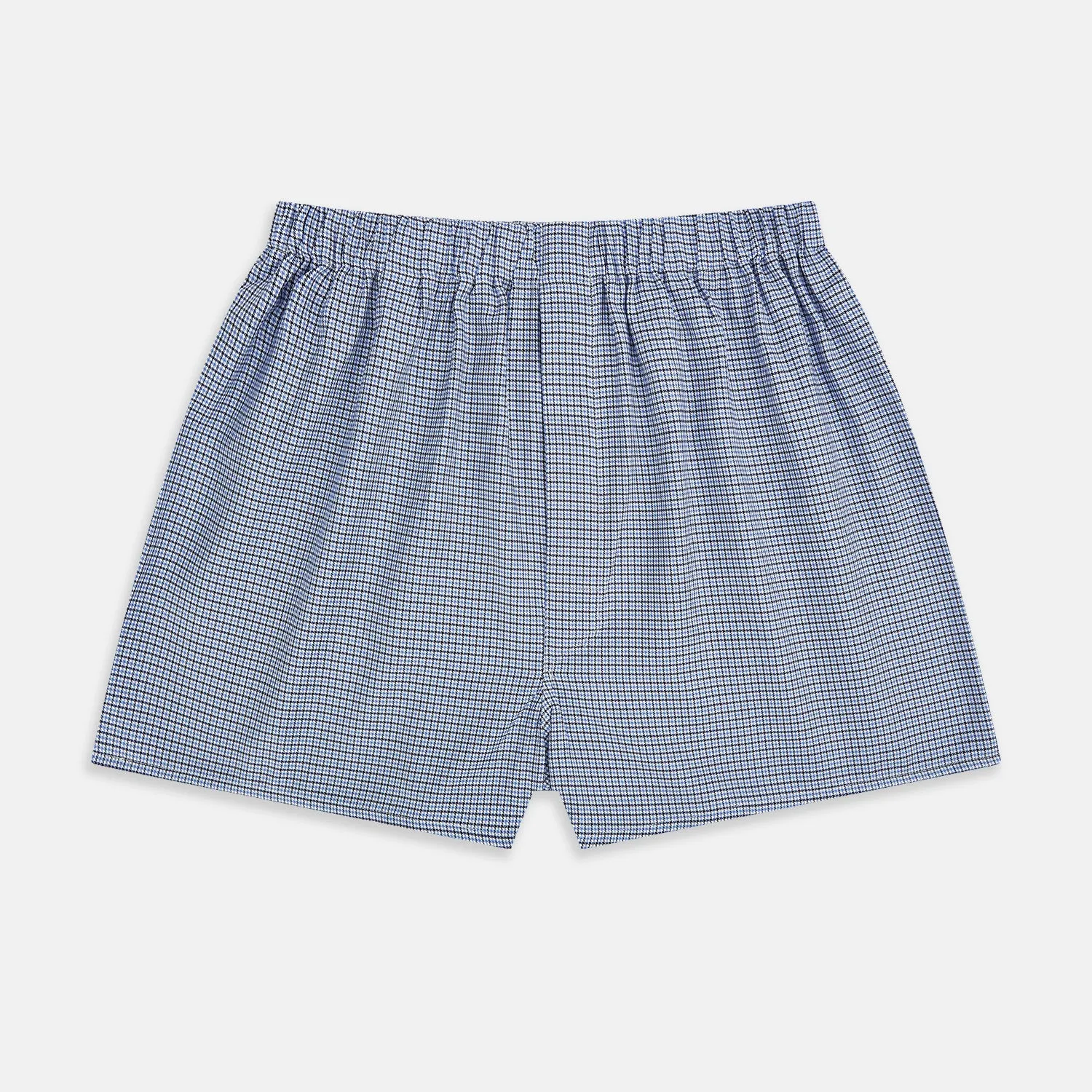 Blue Houndstooth Godfrey Boxer Shorts