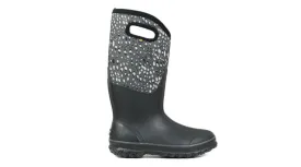 Bogs Womens Classic Tall Appaloosa Wide Calf Gumboots Black Multi