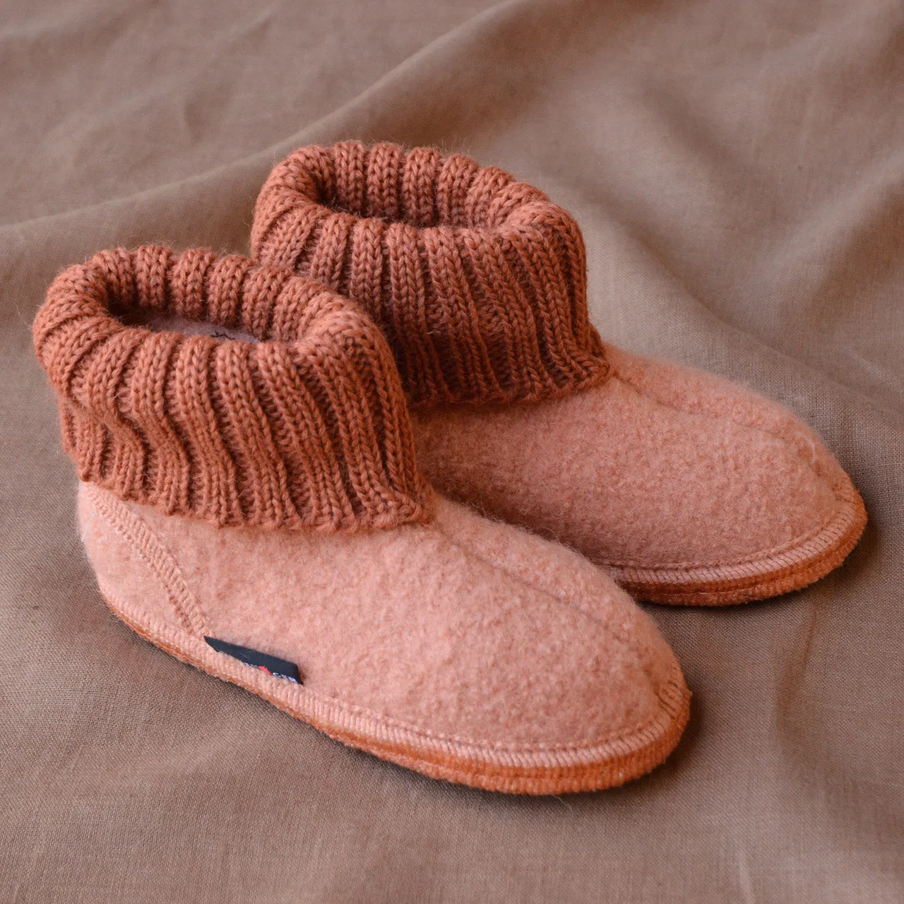 Boiled Wool Slipper Boots - Karl - Antique Rose (Kids 21-35)