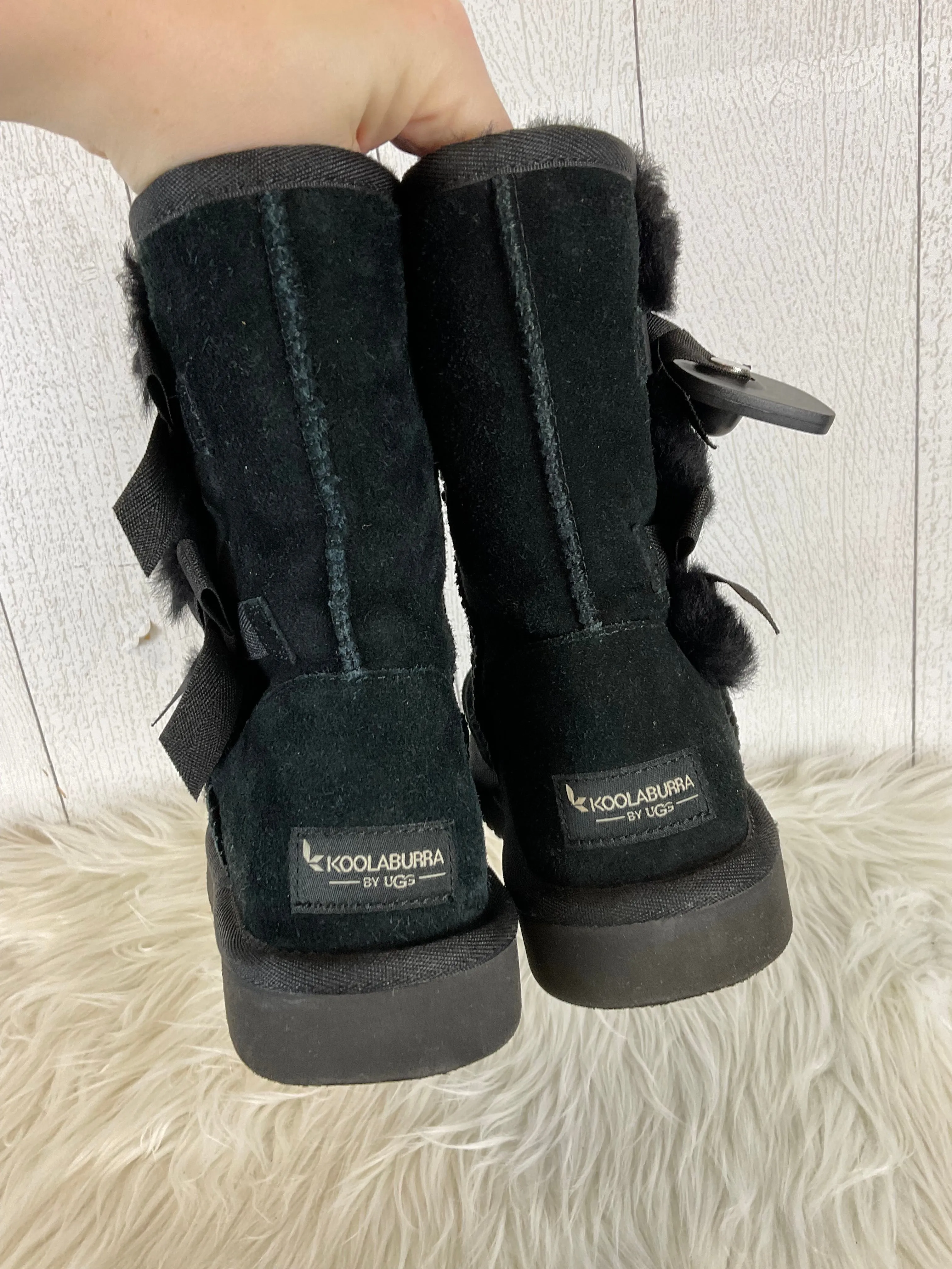 UGG Womens Black Designer Boots, Size 6 - Stylish and Comfortable Footwear