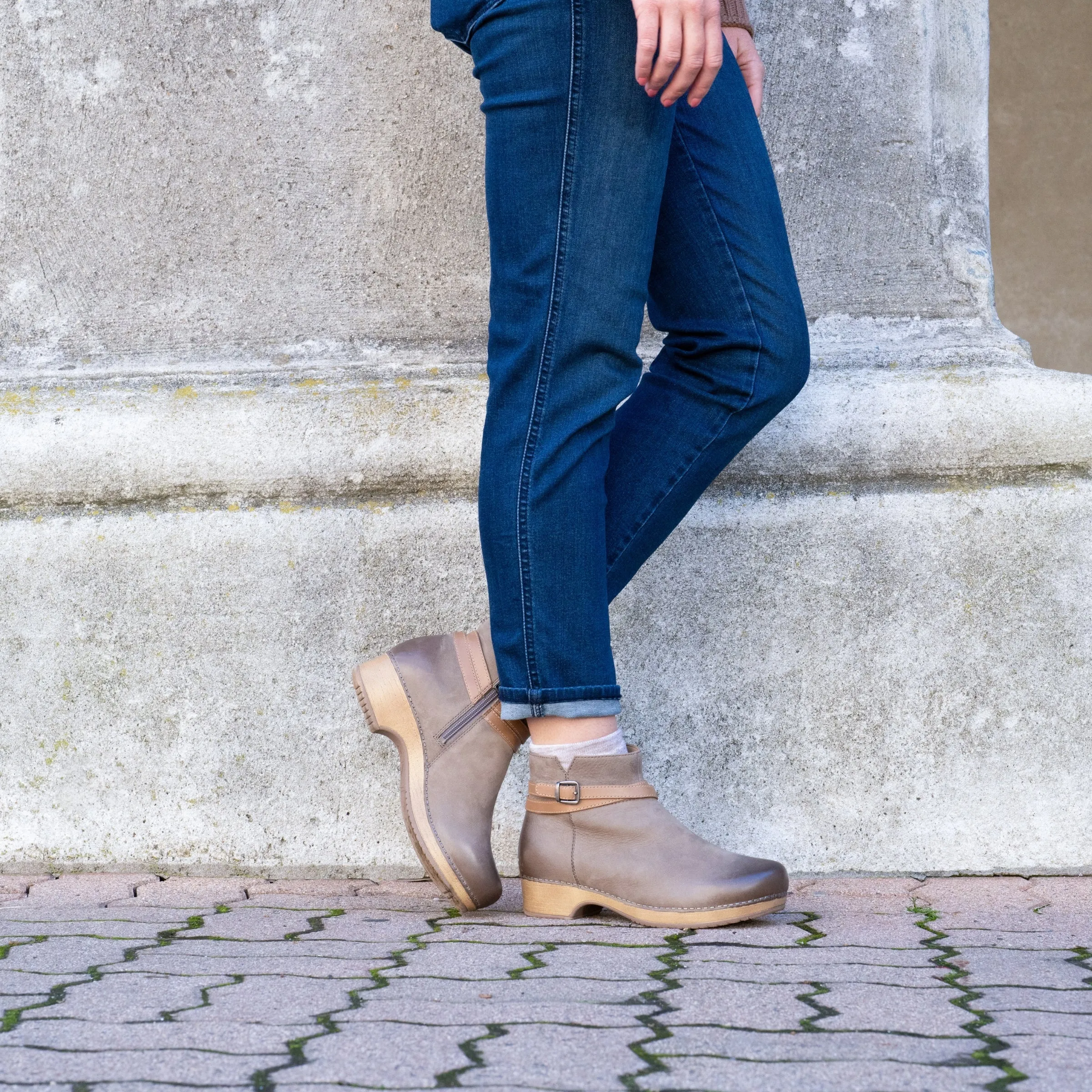 Brook Comfort Clog Boot in Taupe