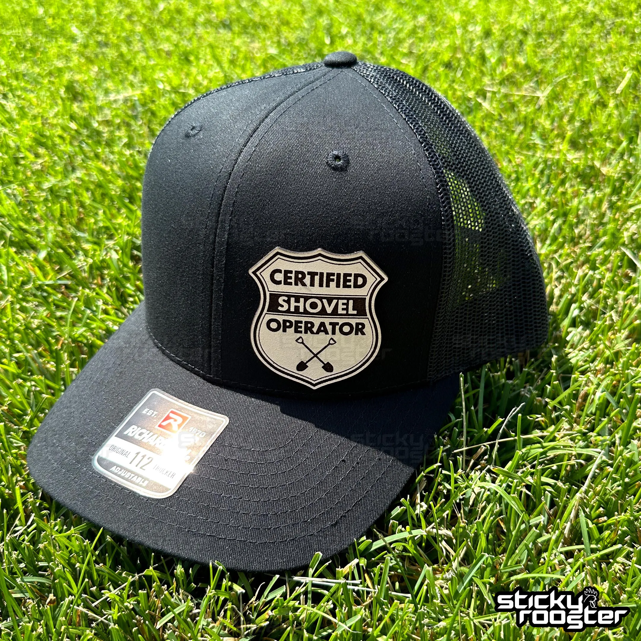 Certified Shovel Operator Leather Patch hat