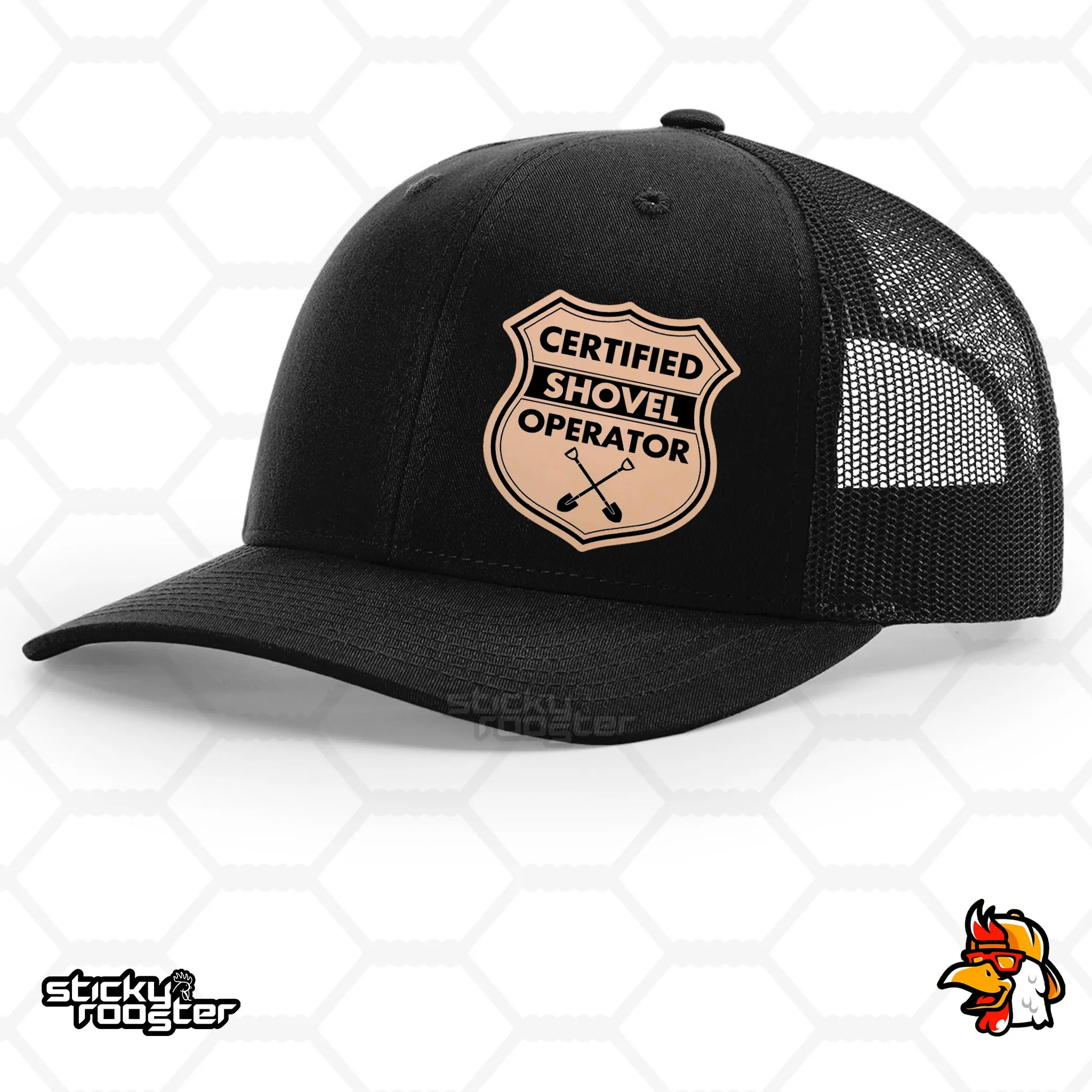 Certified Shovel Operator Leather Patch hat