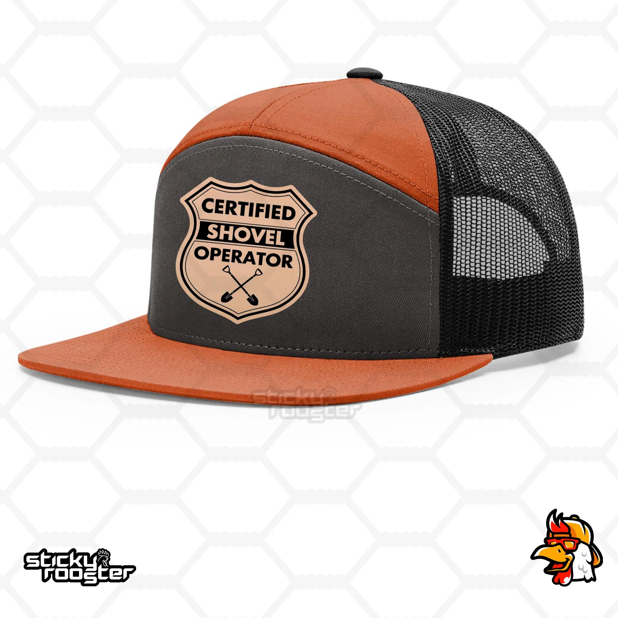 Certified Shovel Operator Leather Patch hat