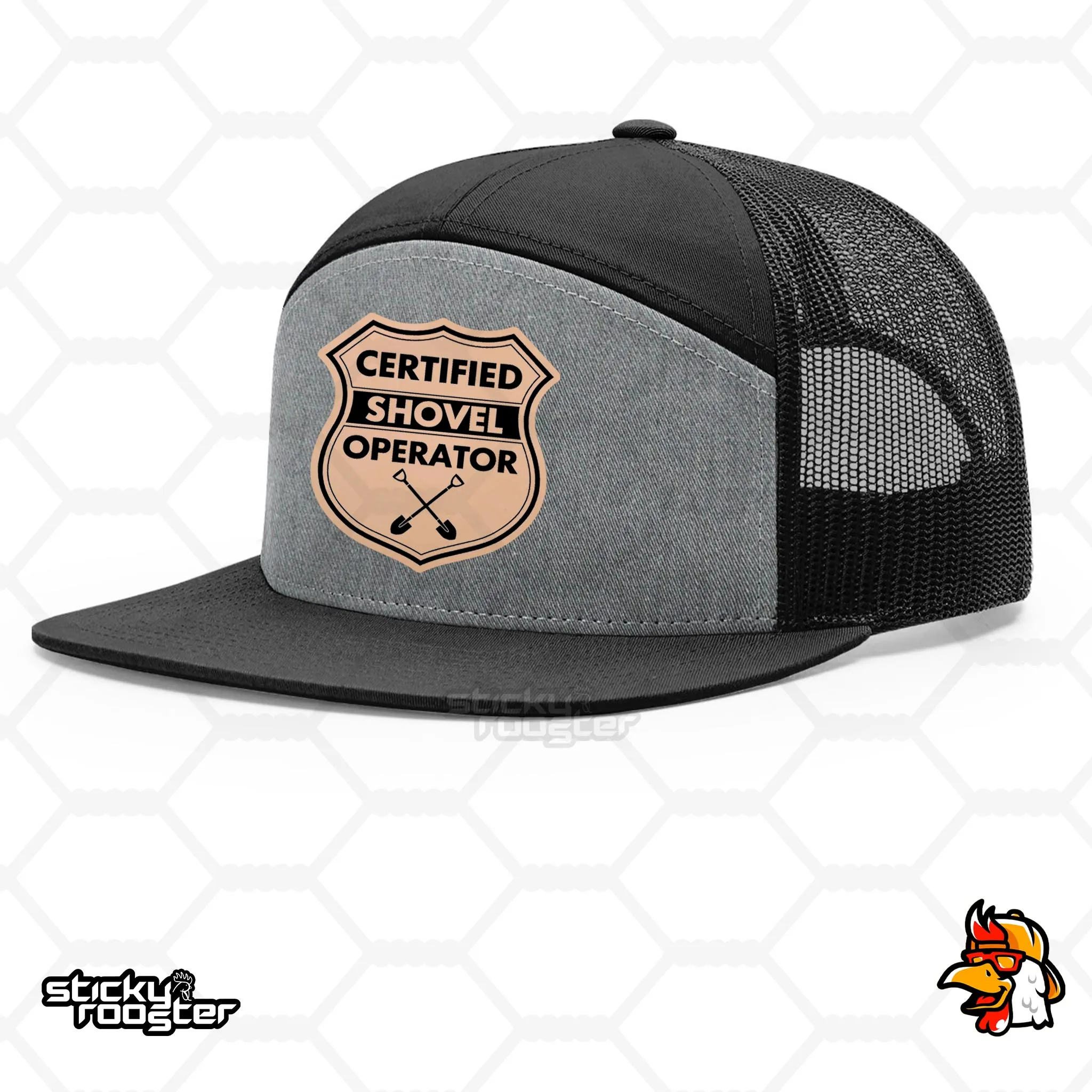 Certified Shovel Operator Leather Patch hat