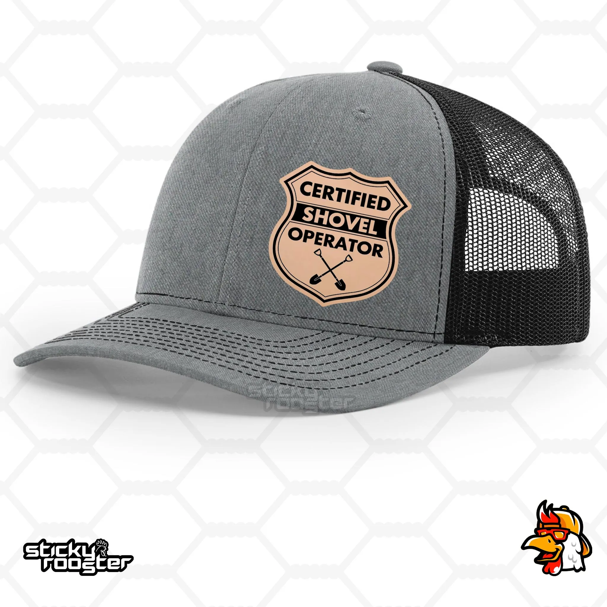 Certified Shovel Operator Leather Patch hat