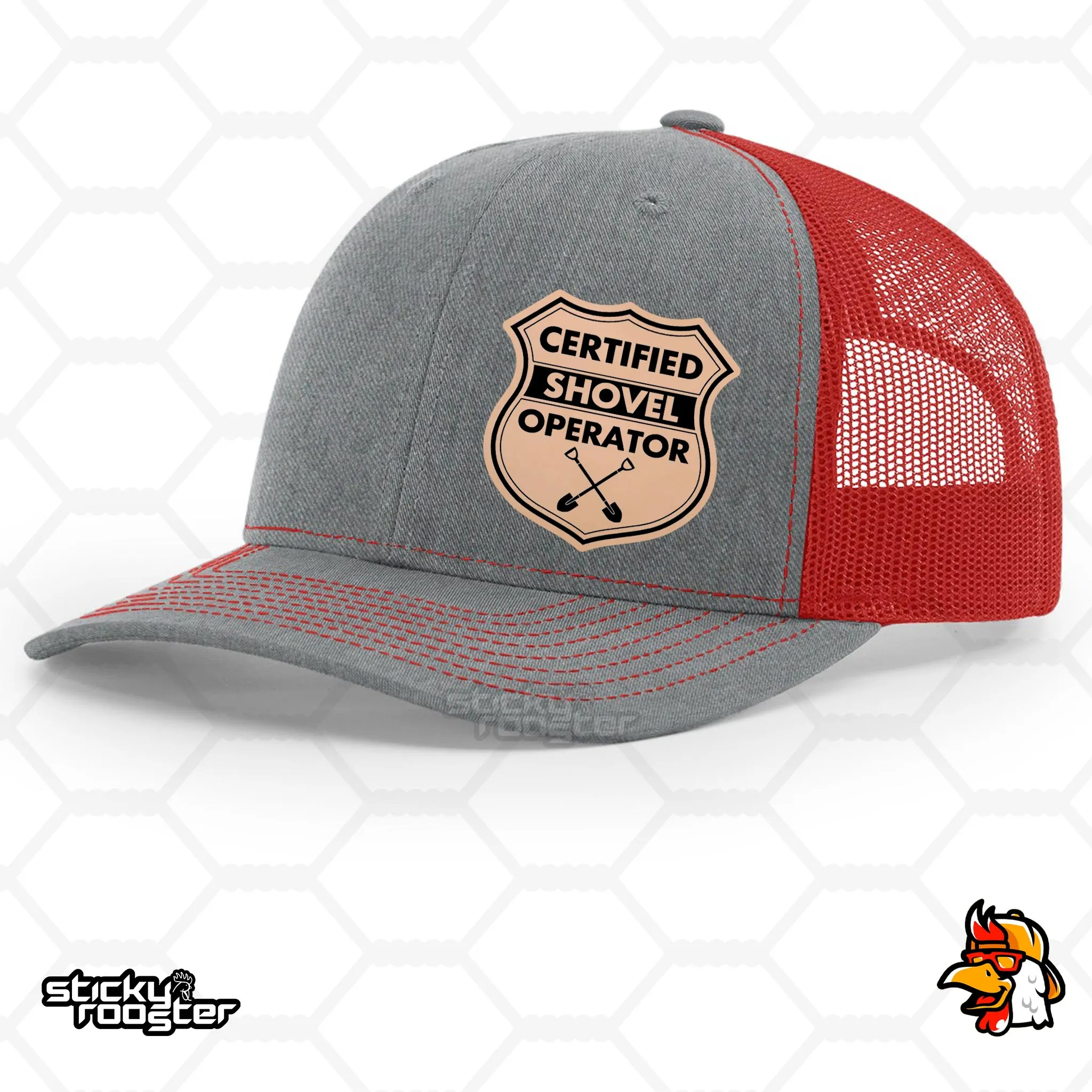 Certified Shovel Operator Leather Patch hat