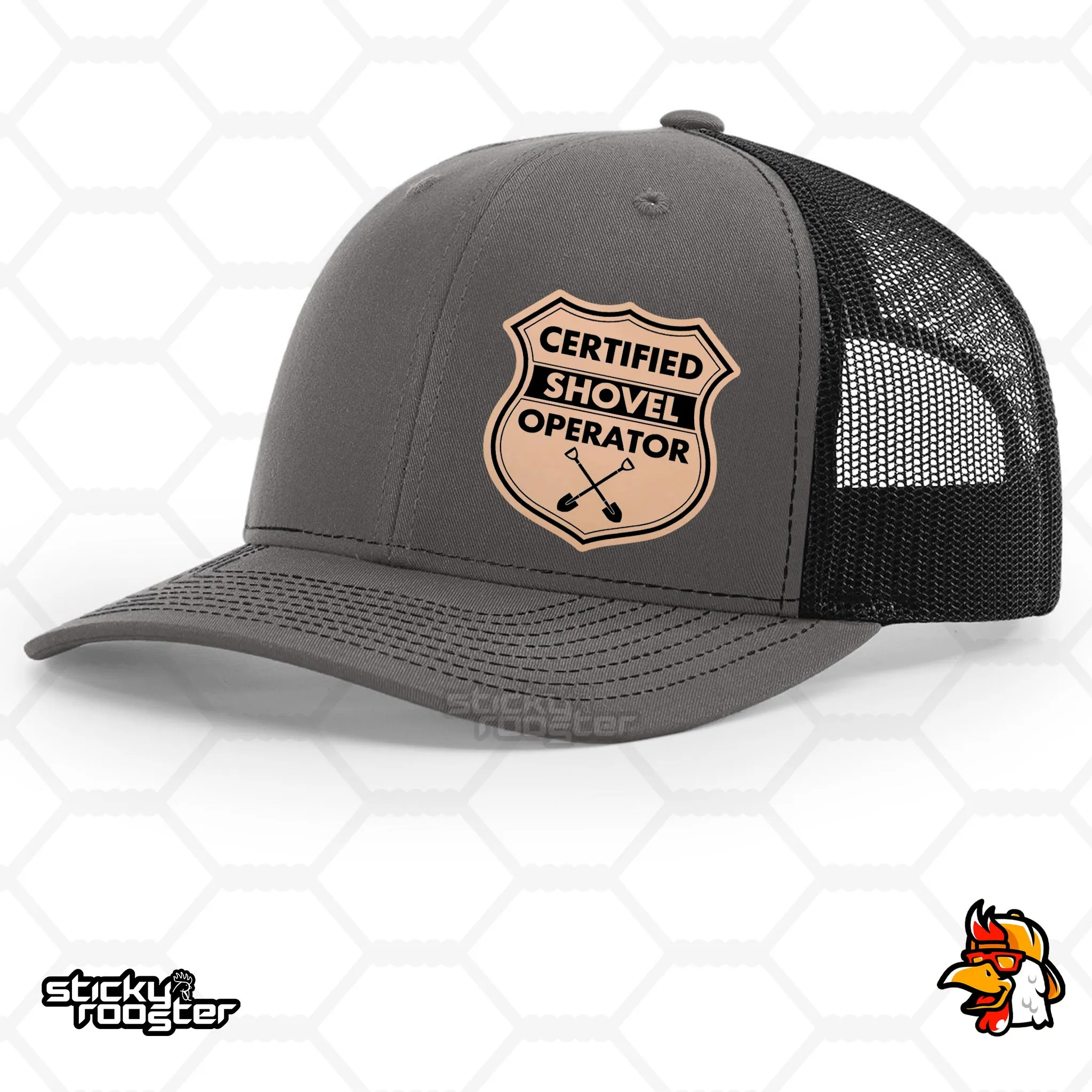 Certified Shovel Operator Leather Patch hat