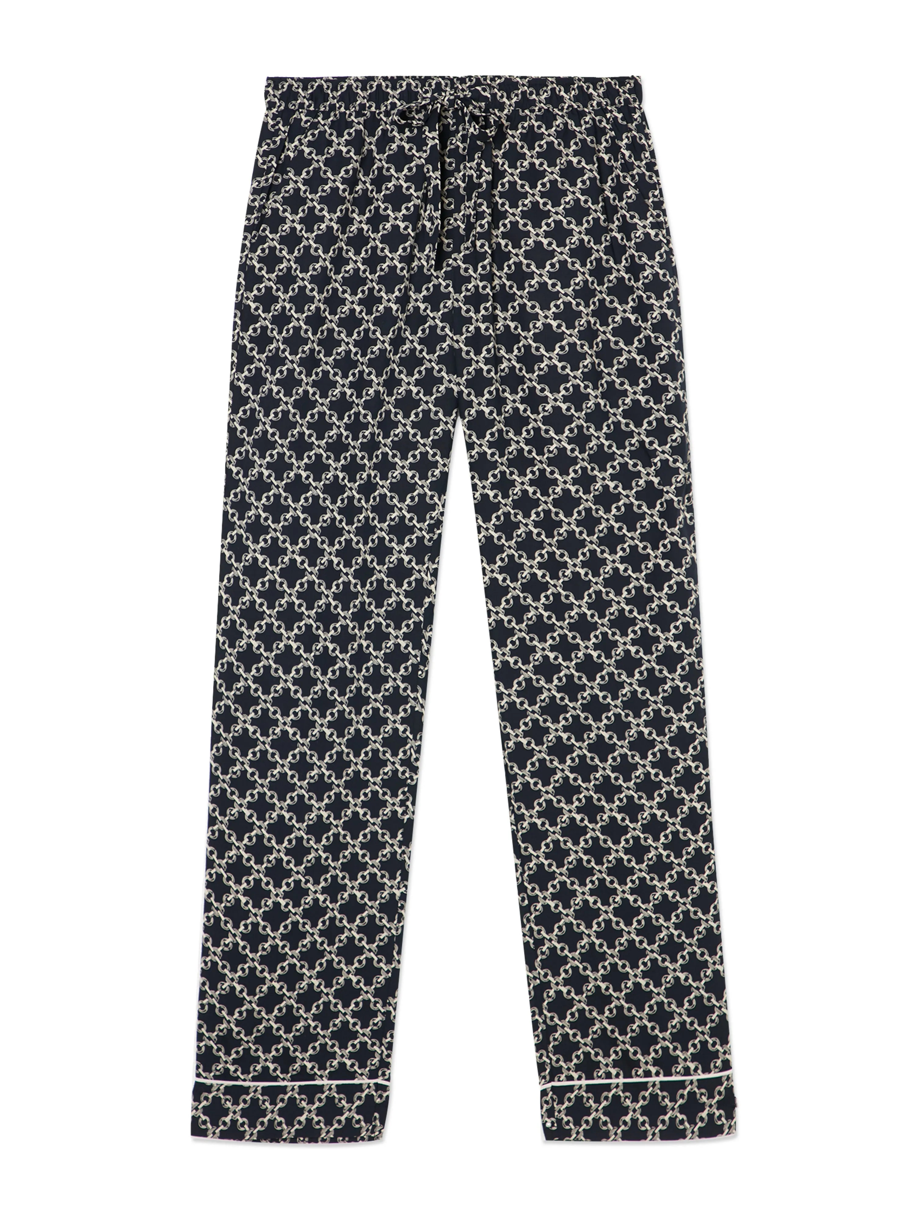 Chain Print Pyjama Modal | Navy