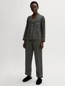 Chain Print Pyjama Modal | Navy