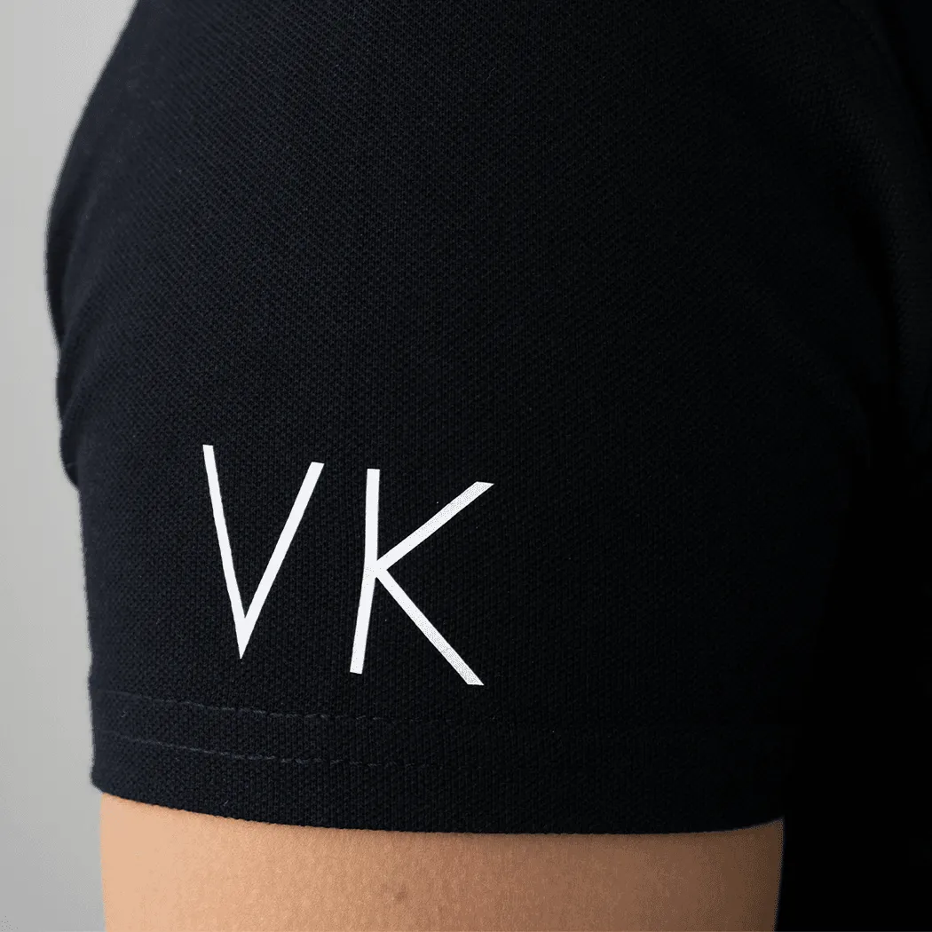 Classic Polo shortsleeve - black with white print