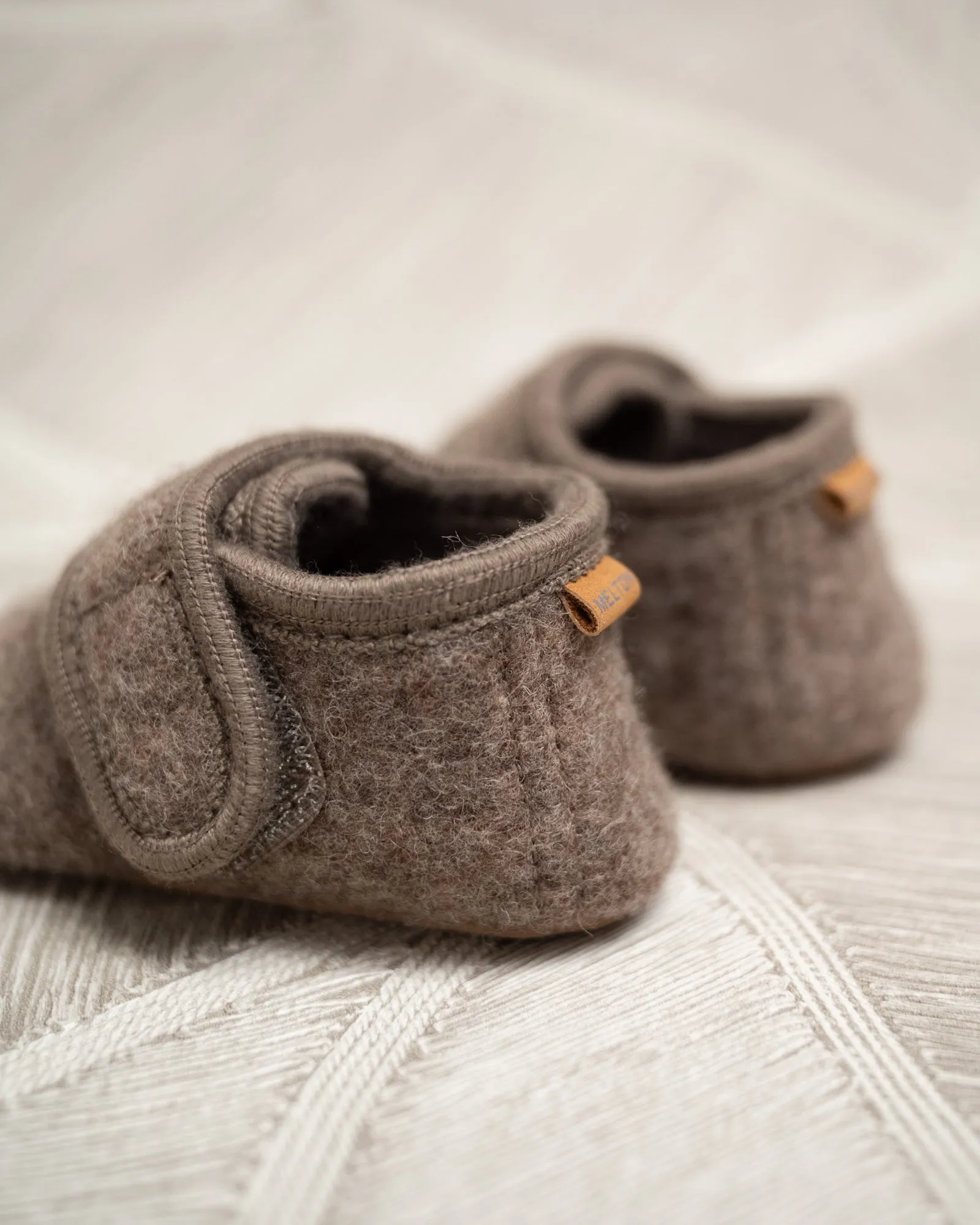 Classic Wool Baby Slippers Denver Melange