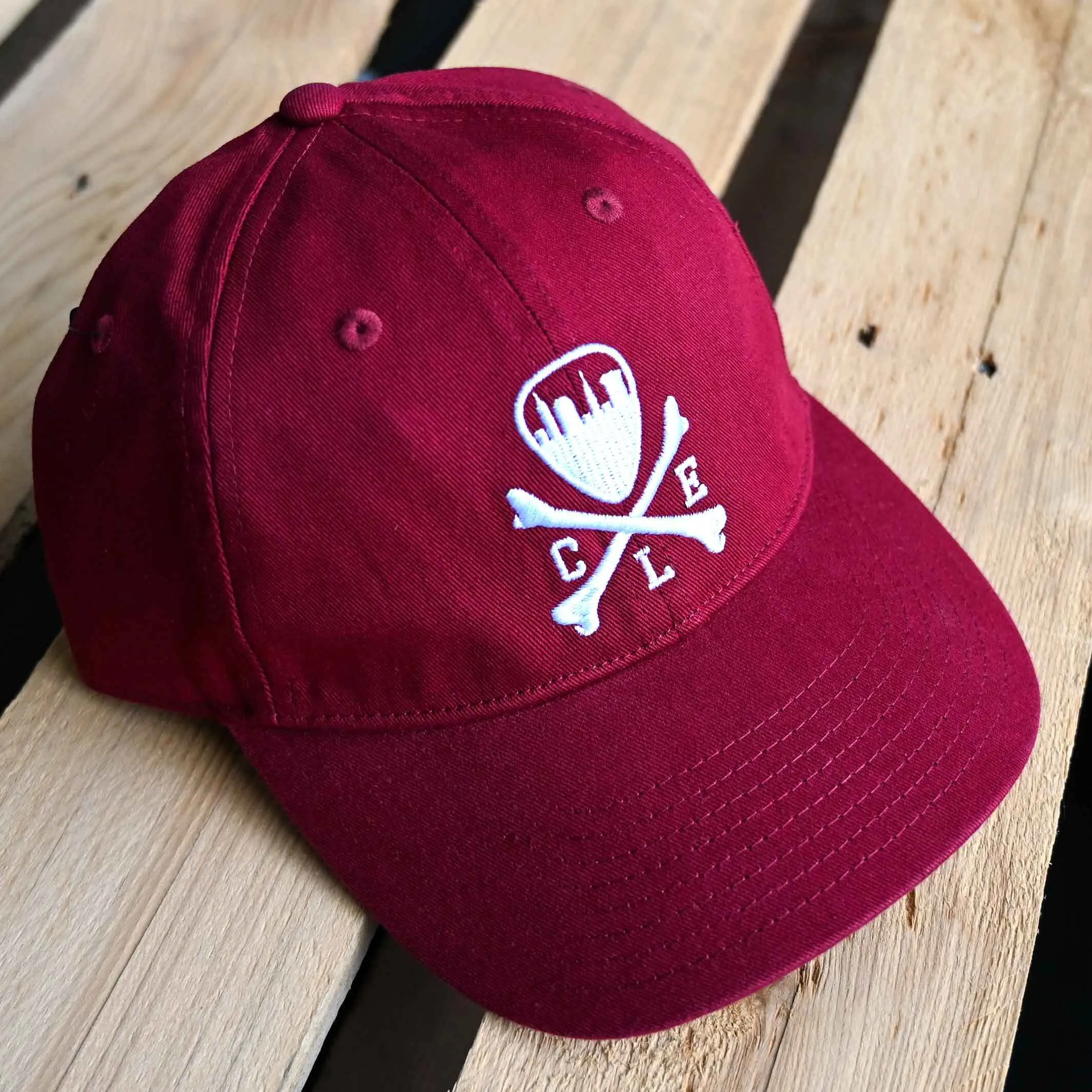 CLE Logo Twill Dad Hat - Maroon