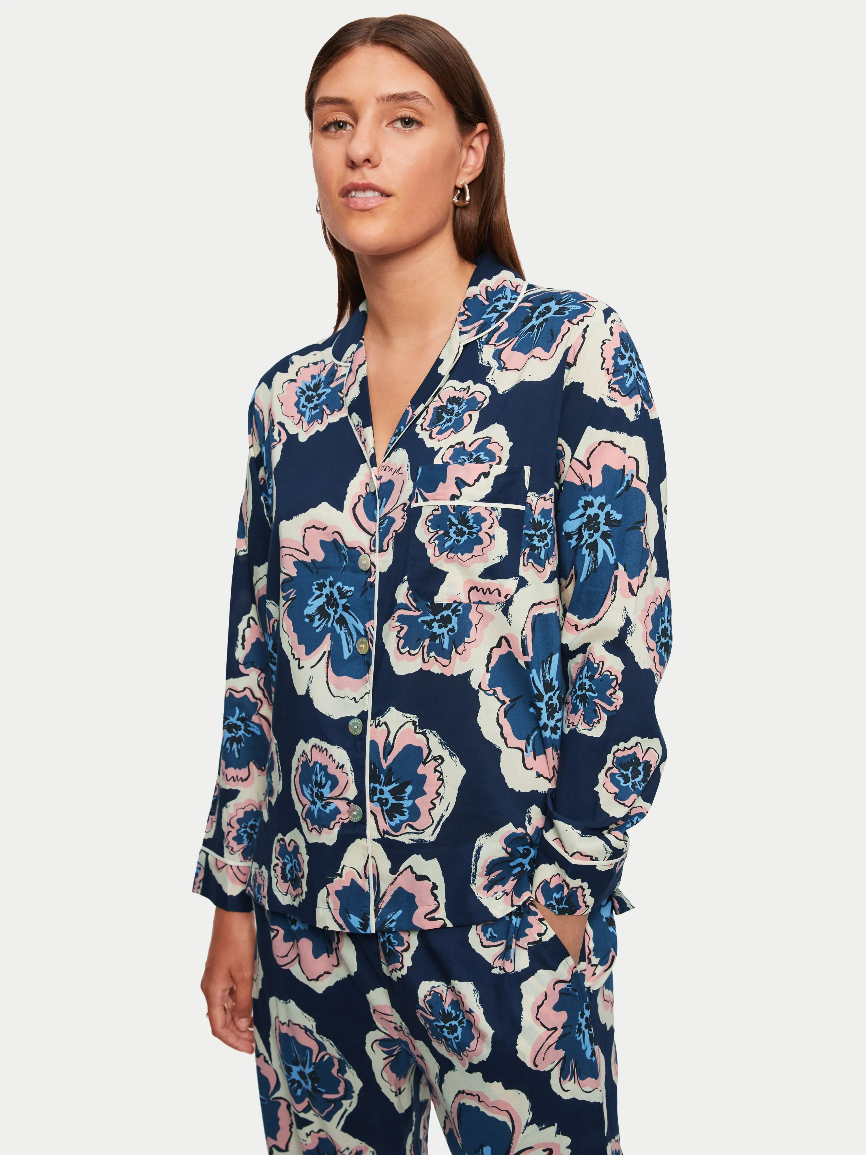 Collage Floral Pyjama | Navy