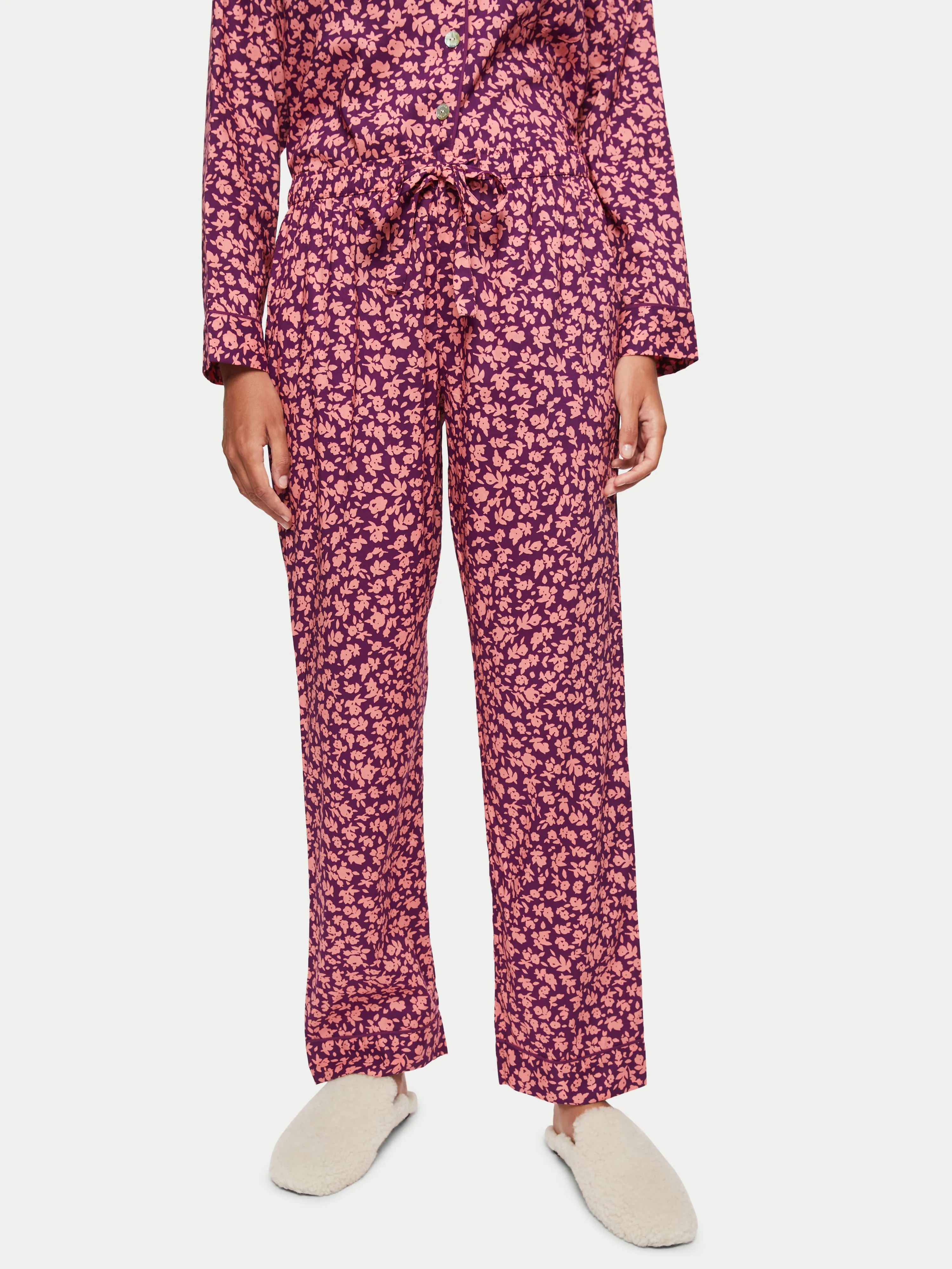 Cottage Ditsy Pyjama | Aubergine