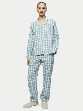 Cotton Gingham Pyjama | Blue