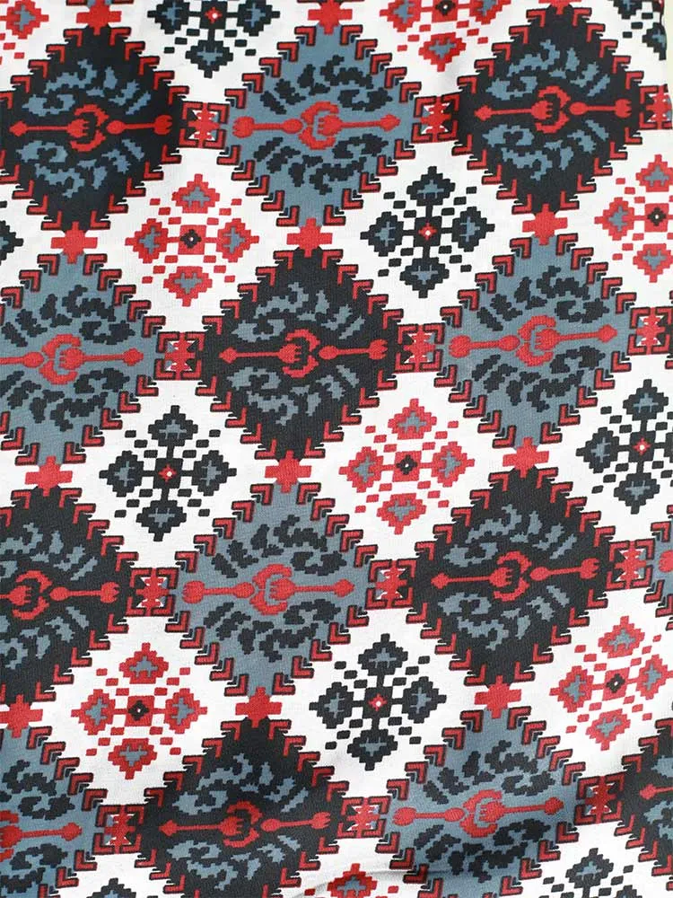 Crepe Digital Ikat Printed Running material