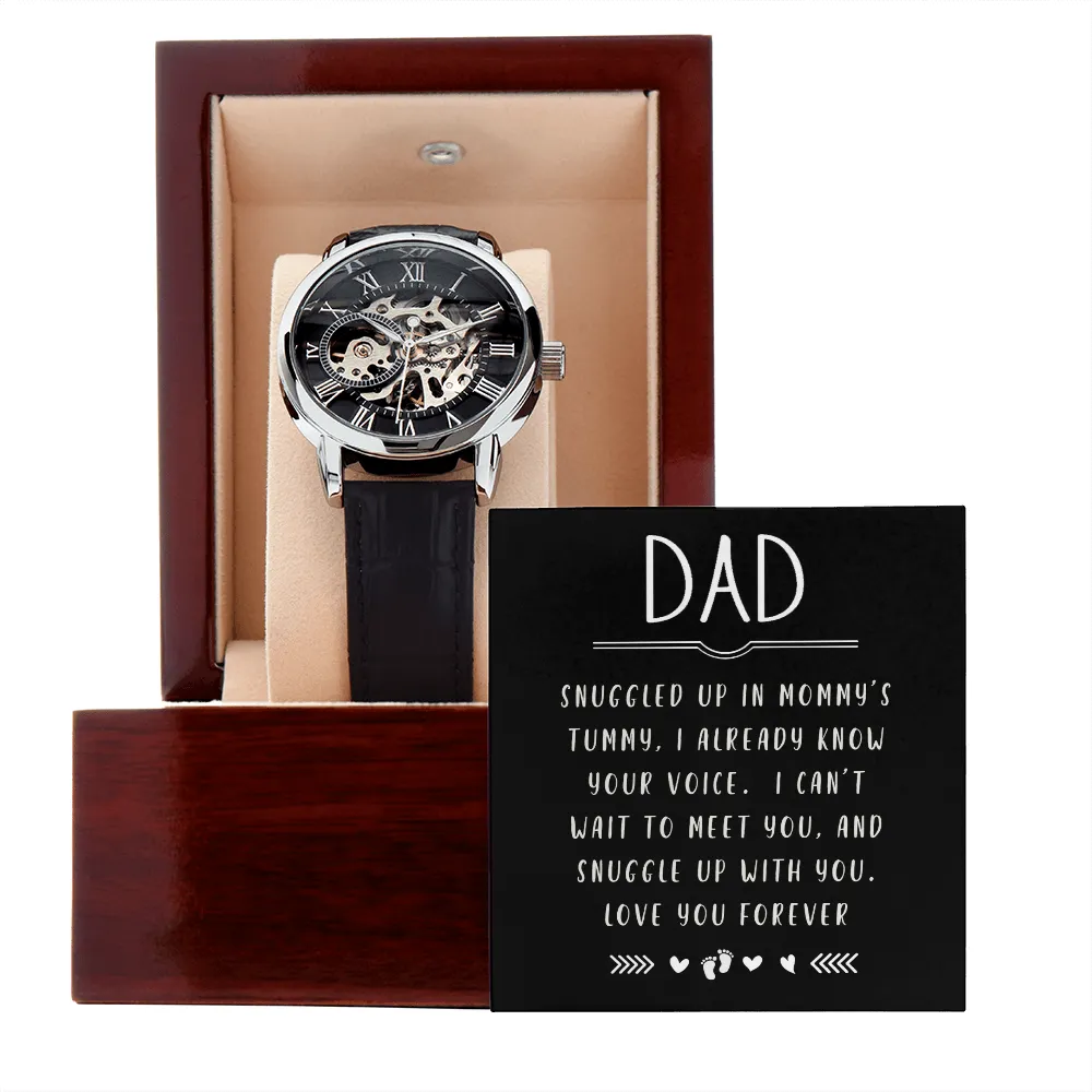 Dad to be - Father's Day Gift. Men's Openwork Watch