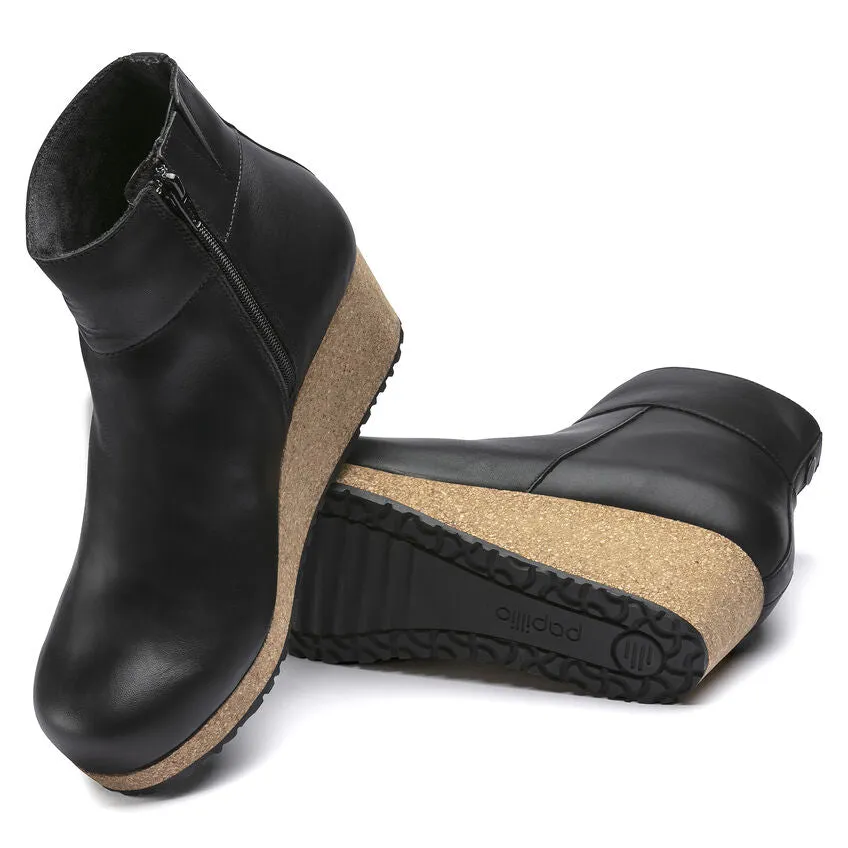 Ebba Wedge Ankle Boot in Black