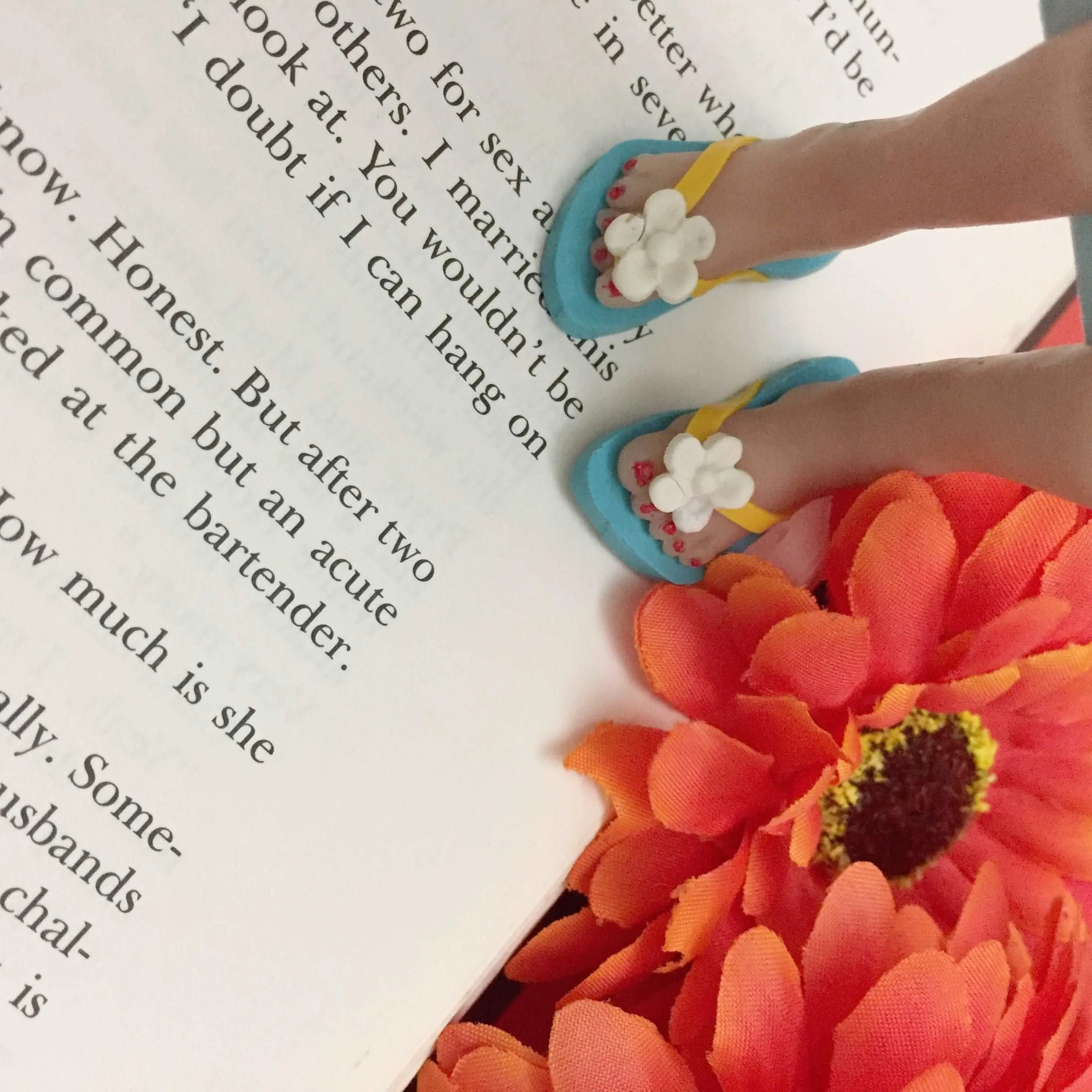 Flip Flop Lovers Handmade Miniature Leggy Bookmark