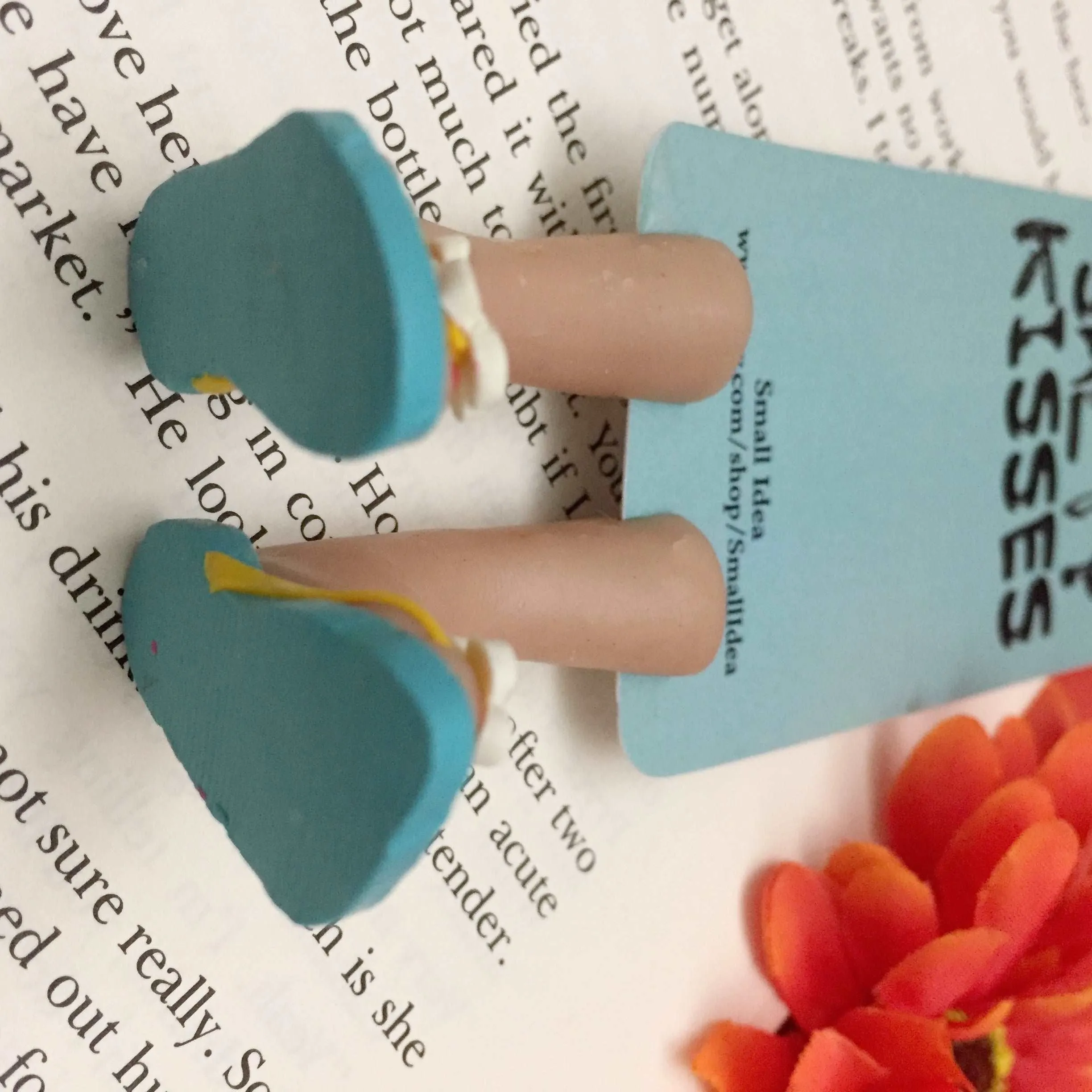 Flip Flop Lovers Handmade Miniature Leggy Bookmark