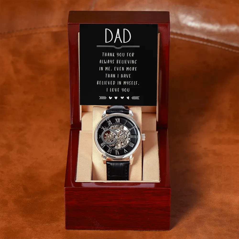 Gift To Dad From Daughter - Men's Openwork Watch