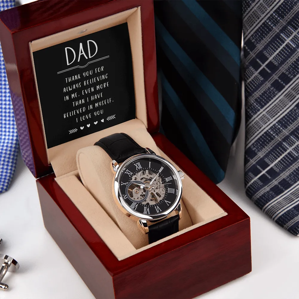 Gift To Dad From Daughter - Men's Openwork Watch