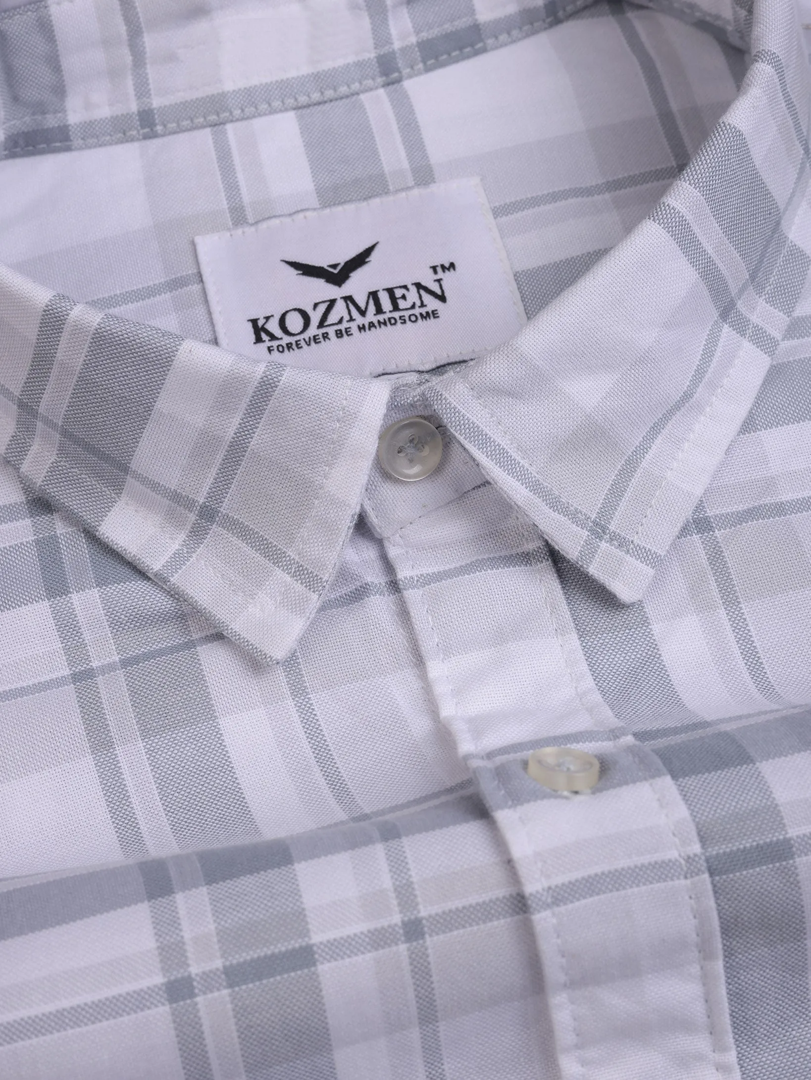 Grey with Shades Madras Check Cotton Shirt