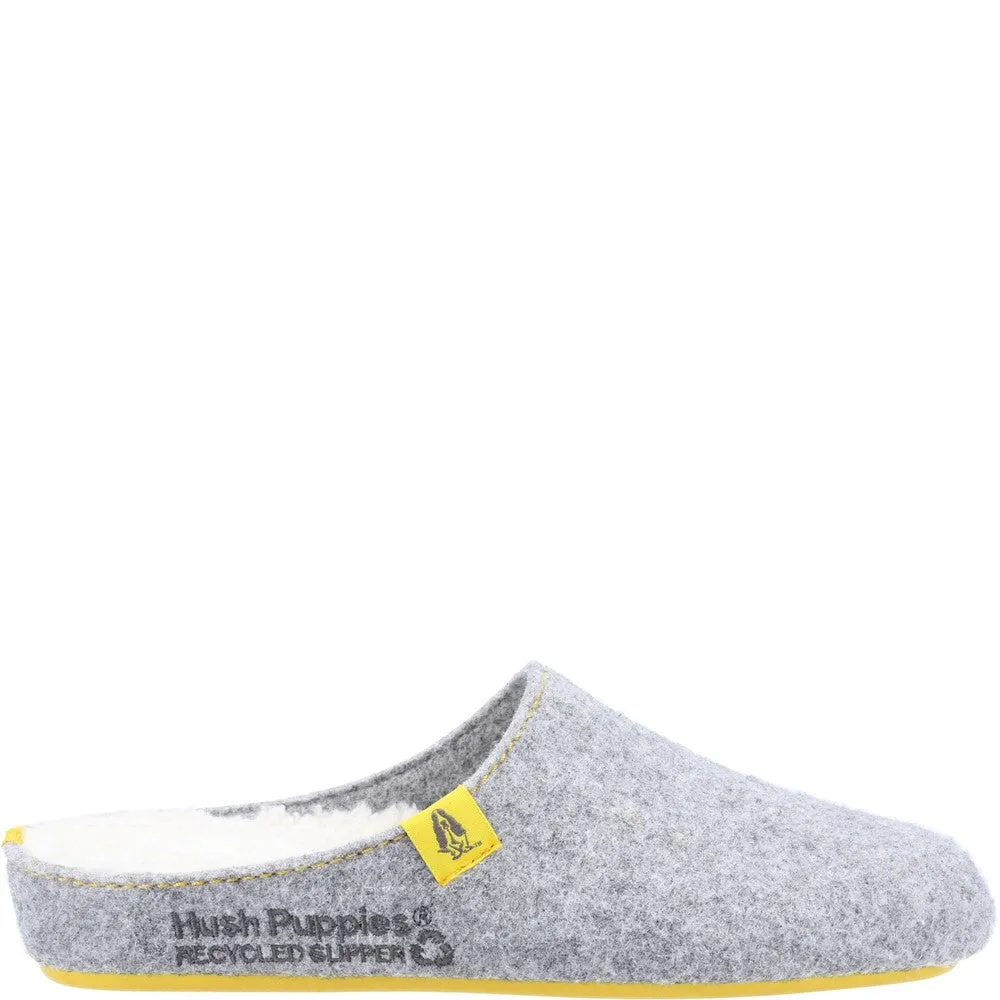 Grey/Yellow Recycled Good Slippers