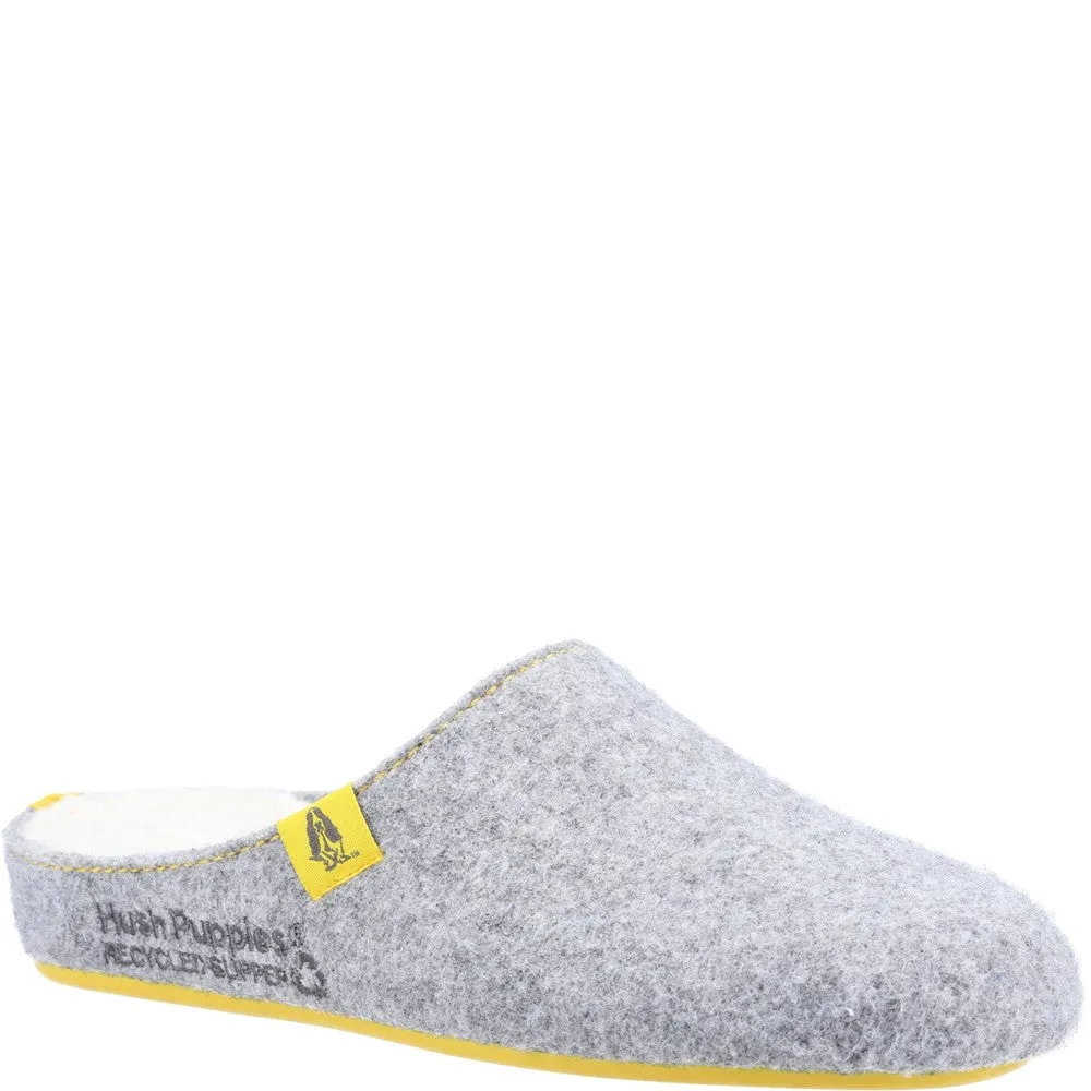 Grey/Yellow Recycled Good Slippers