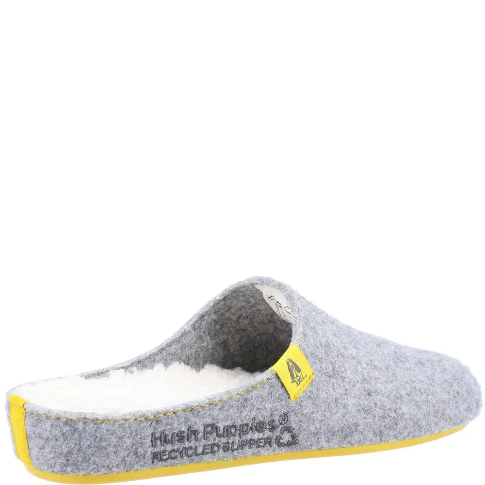 Grey/Yellow Recycled Good Slippers