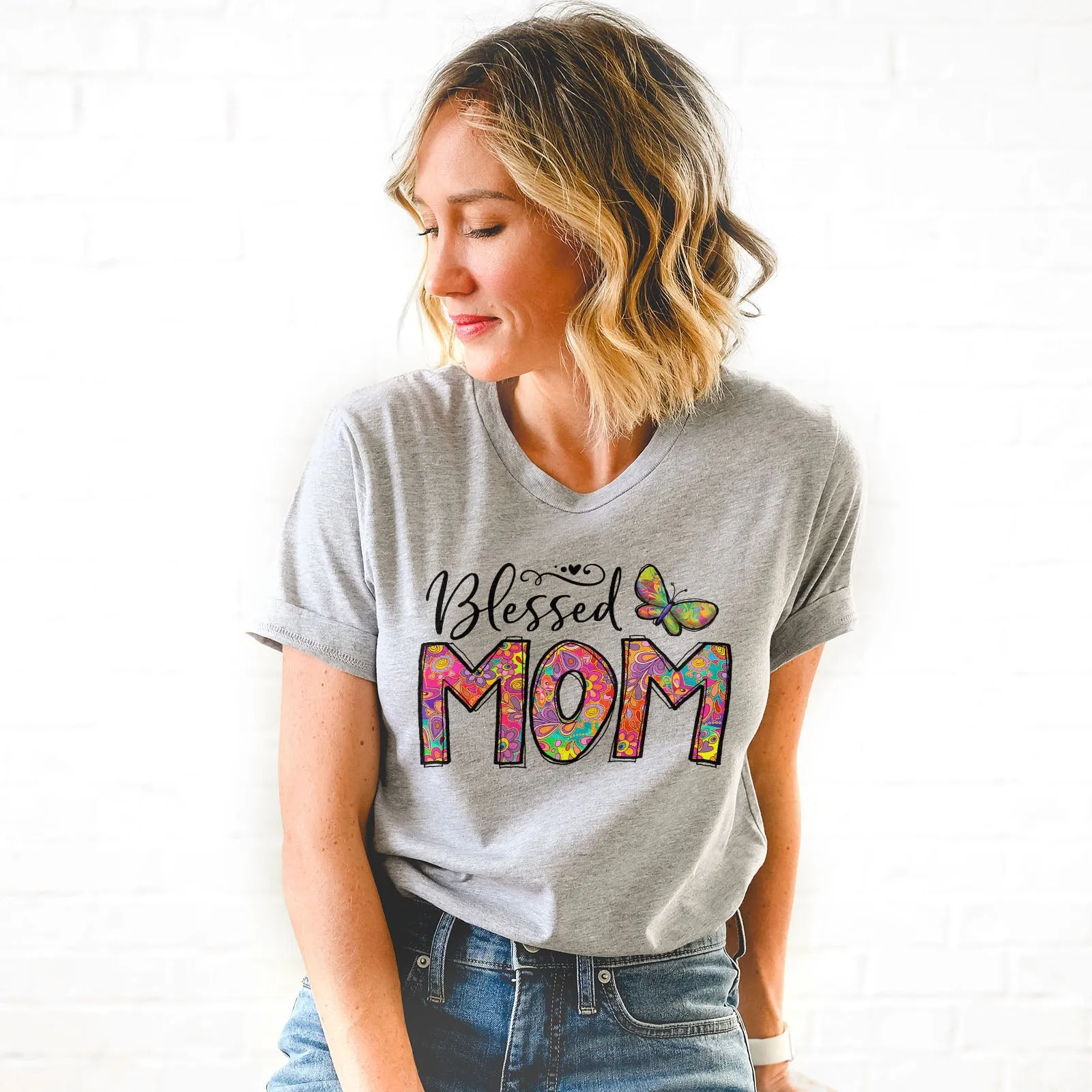 Groovy Blessed Mom Tee