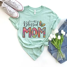 Groovy Blessed Mom Tee